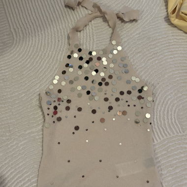 Sequin halter top