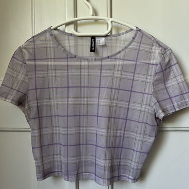 Divided Karierter Cropped-Top