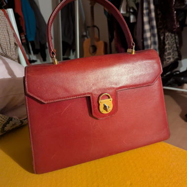 Borsa in pelle Gucci rossa