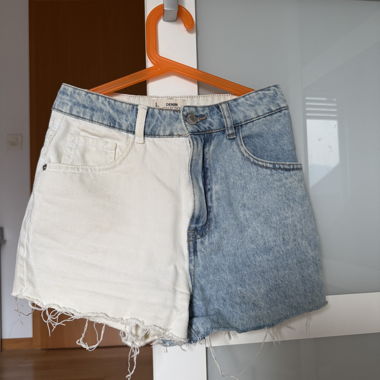 White denim shorts
