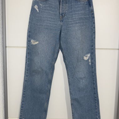 High-Waist Straight Jeans