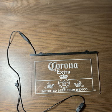 Corona LED Schild