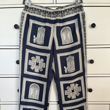 Max Mara Seidenhosen mit Muster