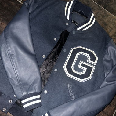 Giacca college GABBA con maniche in pelle autentica