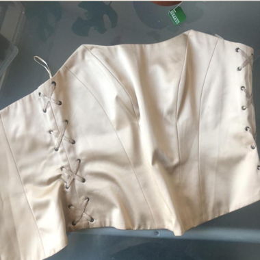 champagne gold corset