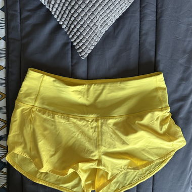 Yellow Lululemon shorts size 8