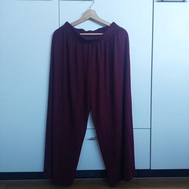 Pantaloni plissettati bordeaux