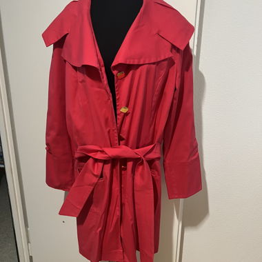 Red trench coat