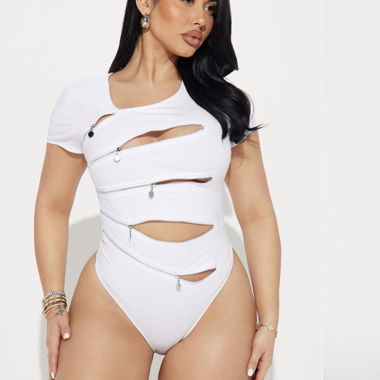 Body bianco con zip