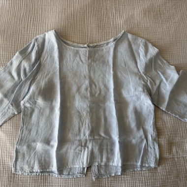 Light blue linen blouse