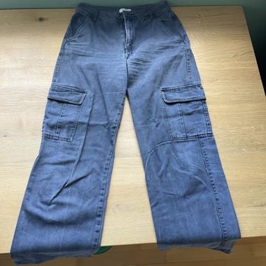 Dark grey cargo trousers