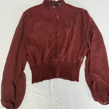 Zara Bordeaux Blouse