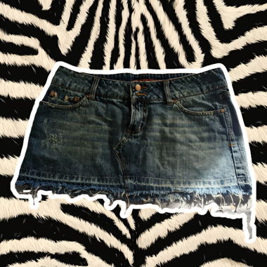 Denim mini skirt