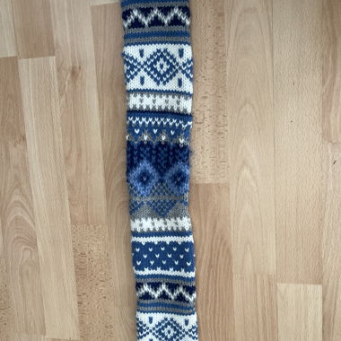 Sciarpa invernale blu - bianco