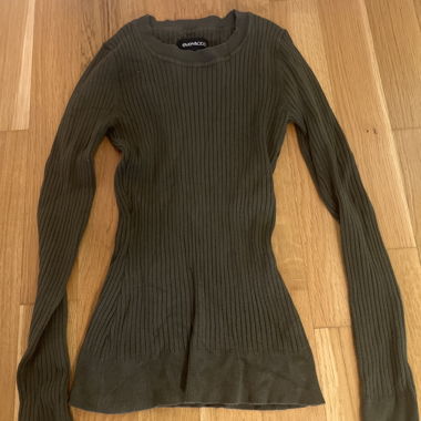 Gerippter Langarm-Pullover
