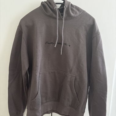 Hoodie à capuche en pull marron