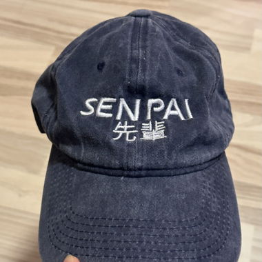 blue cap with SENPAI embroidery