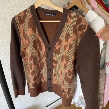 Acne Studios Cardigan mit Animal Print
