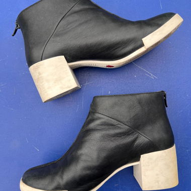 Black-and-white Camper boots