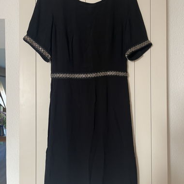 Black embroidered dress