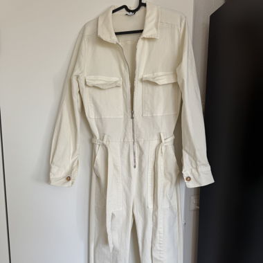 Combinaison en jeans beige