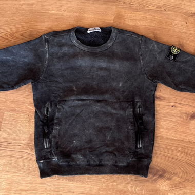 Dark Grey Faded Stone Island Junior Sweater