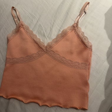 Pink Lace Top with Straps