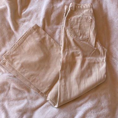 Bershka - wide leg hose - beige