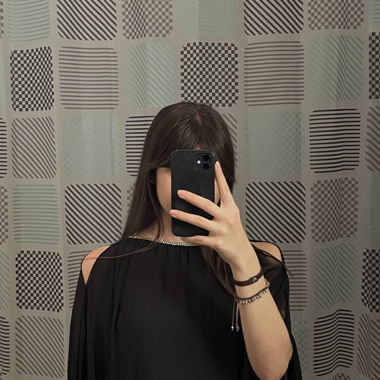 Elegant black shirt with diamonds