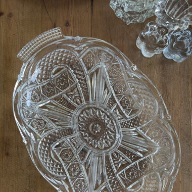 Vintage Crystal Serving Tray
