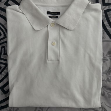 Massimo Dutti Weisses Poloshirt