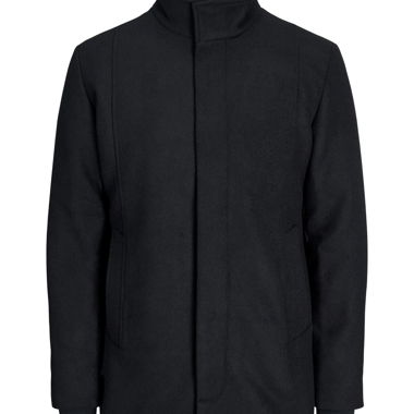 Jack & Jones FISCHGRÄTMUSTER Jacke Mantel Schwarz 