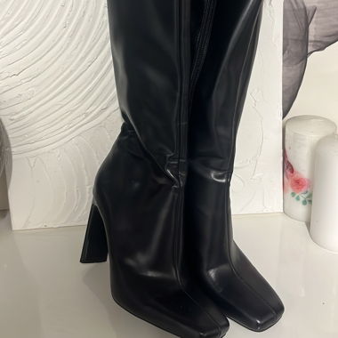 Stiefel Zara leder Schwarz