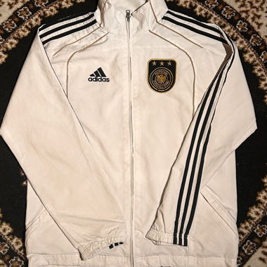 Adidas DFB white zip-up jacket
