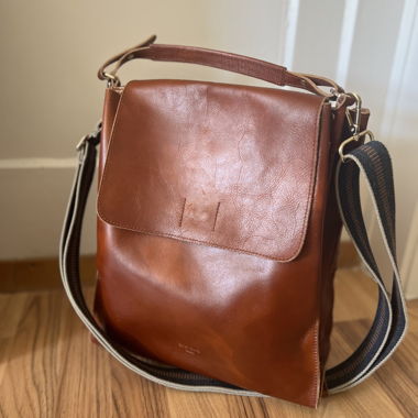 Ann Kurz Leather Bag/Backpack with Shoulder Strap