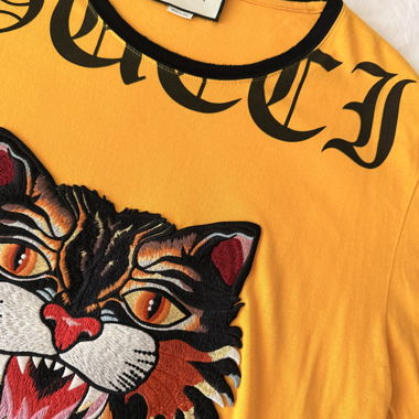 T-shirt Gucci Angry Cat oversize ricamato