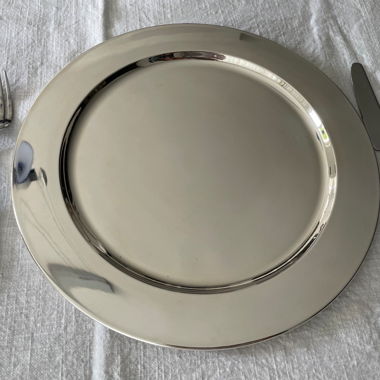 Elegant Silver-Plated Place Setting Plate