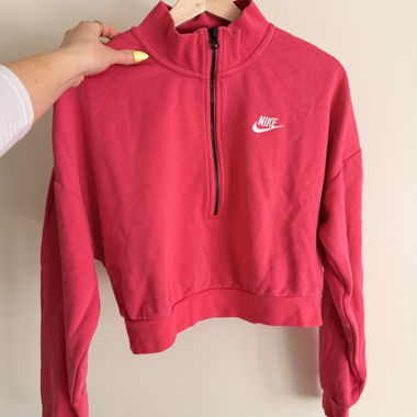 Felpa corta rosa Nike taglia S