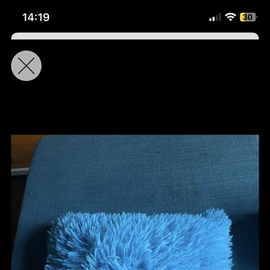 Blaues Flauschi Kissen