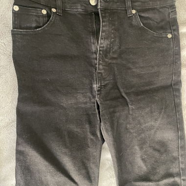 Pull&Bear Black Split Hem Skinny/Flare Jeans