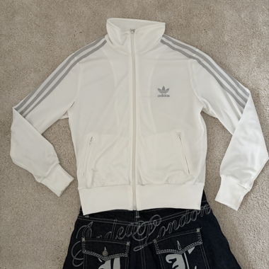 Veste de survêtement Vintage adidas Firebird blanche