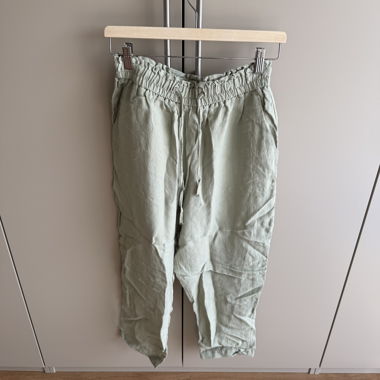 Pantaloni in lino Zara verde menta Taglia M