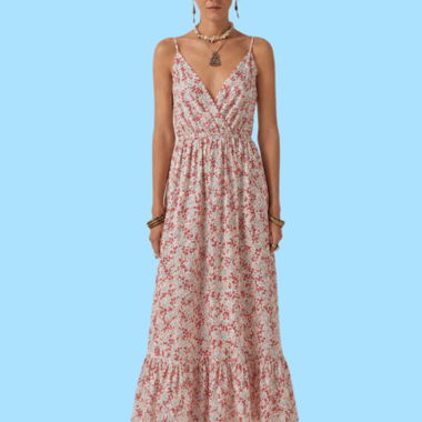 Abito maxi floreale - marca vintage spagnola