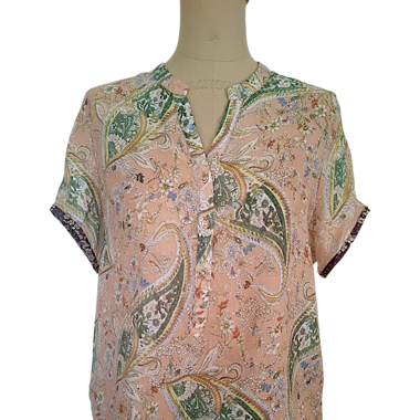 Paisley & Floral Printed Blouse Boho  Size M
