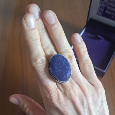 Bague chevalier saphir  neuf argent 925 taille  55
