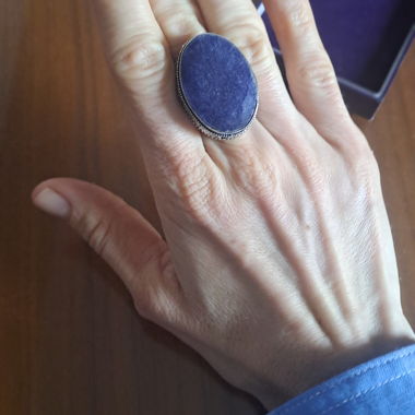 Bague chevalier saphir  neuf argent 925 taille  55