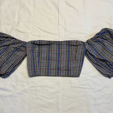 Crop top à carreaux