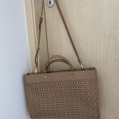 Anna Field borsa beige con motivo traforato al laser