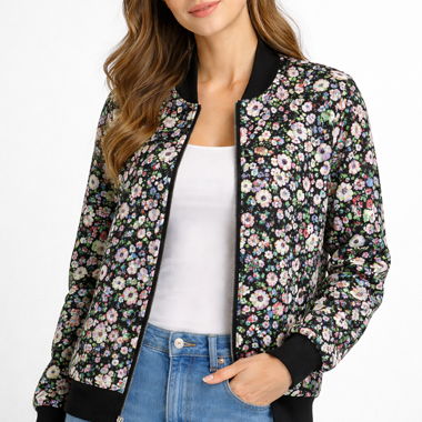 Bomber Floreale Nero