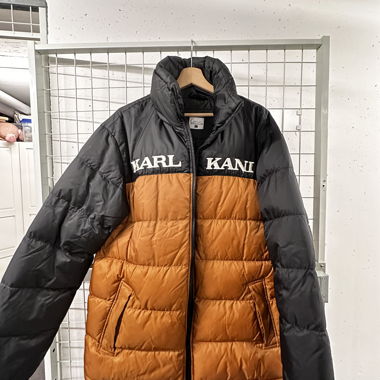 Karl Kani black and brown puffer jacket L